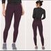 Lululemon Athletica Pants & Jumpsuits | Lululemon Speed Up Tight Leggings Warp Tech Fleece Burgundy/Black Cherry Size 6 | Color: Purple/Red | Size: 6