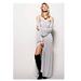 Free People Dresses | Free People Beach Nwt Off Shoulder Maxi Dress Slit Striped Cover Up S | Color: Gray/Silver | Size: S