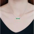 Giani Bernini Jewelry | Giani Bernini Sterling Silver Necklace With Lab-Grown Emerald Trio Pendant | Color: Green/Silver | Size: 16” + 2” More
