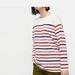 J. Crew Tops | J.Crew Women's Striped Boatneck Cotton Long Sleeve Top Pink Navy ,Size M Nwt | Color: Blue/Pink | Size: M
