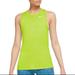 Nike Tops | New Nike Dri-Fit Ct2913-321 Green Sleeveless Training Tank Top Shirt Womens Xs | Color: Green/Yellow | Size: Xs