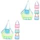 SOIMISS 2 Sets Beach Net Bag Beach Mesh Bag Shell Collecting Bag Cross-body Beach Bag Zipper Beach Bag Beach Bags Handbag Beach Bag Portable Toy Toiletries Tote Storage Bag Nylon