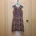 Kate Spade Dresses | Kate Spade Multicolored Brush Stroke Print Dress - Size 6 | Color: Blue/Orange | Size: 6