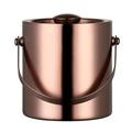 UHVUJDUI Bucket Ice Bucket Ice Tub Stainless Steel Ice Bucket Double Thermal with Lid Champagne Bucket for Bar Champagne Bucket Cooler Bucket Barrel (Color : Gold, Size : 2L) (Sil