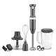 KitchenAid Cordless Variable Speed Hand Blender with Chopper and Whisk Attachment - KHBBV83, Matte Charcoal Grey