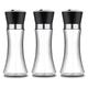 Salt 3 Pcs Manual Freshly Ground Glass Salt and Pepper Grinder, Adjustable Coarseness Pepper Mill for Kitchen Utensils Pepper