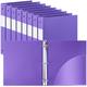 Skyygemm 8 Pcs 1 Inch 3 Ring Plastic Binder Flexible 3 Ring Binders Bulk, Plastic Binders Holds up to 8.5" 11" Paper, Loose Leaf Binder Hardcover Binders for School Office Home (Purple)