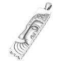 VOYADE S925 Sterling Silver Personalised Anitta Buddha Openwork Pendant, Men's Half Buddha Pendant Necklace,Silver,Pendant + Chain 70cm