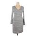 Banana Republic Casual Dress - Sweater Dress: Gray Marled Dresses - Women's Size X-Large