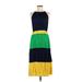 Gibson Latimer Casual Dress - Midi: Green Color Block Dresses - Women's Size Medium