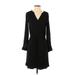 White House Black Market Casual Dress - Sweater Dress: Black Dresses - Women's Size 0