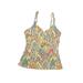 Garnet Hill Swimsuit Top Yellow Baroque Print Swimwear - Women's Size 12