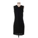 Helmut Lang Cocktail Dress - Shift: Black Solid Dresses - Women's Size Small