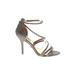 Badgley Mischka Heels: Silver Marled Shoes - Women's Size 8 1/2