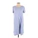 Purejill Casual Dress - Midi: Blue Dresses - Women's Size Small