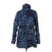 Lands' End Jacket: Blue Animal Print Jackets & Outerwear - Women's Size Small