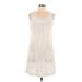 Mud Pie Casual Dress: White Dresses - Women's Size Large