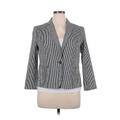 Ann Taylor Blazer Jacket: Gray Stripes Jackets & Outerwear - Women's Size 14