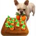 Interactive Plush Dog Toy Carrot Chew for Sniffing Training - As Image
