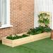 Raised Garden Bed with Trellis and 2 Compartments, Vegetable Growing Box Climbing Rattan Fence Plant Stands Wall Planter