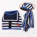 Navy Style Pet Dog Clothes & Leash Set for Small-Medium Dogs