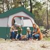 6-Person Portable Simple Family Camping Tent, Windproof Fabric Cabin Tent for Outdoor Hiking, Backpacking, Travel - N/A