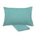 BreathableBaby Cotton Percale Pillowcase, For 13" x 18" Toddler Pillow 100% Cotton in Green/Blue | Wayfair 1042016