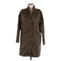 Old Navy Coat: Brown Animal Print Jackets & Outerwear - Women's Size Medium