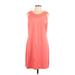 Tommy Bahama Casual Dress Crew Neck Sleeveless: Orange Solid Dresses - Women's Size Large