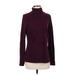 Lands' End Long Sleeve Turtleneck: Burgundy Tops - Women's Size Small