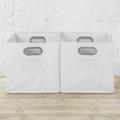 Latitude Run® Niche Cubo Foldable Fabric Storage Bin w/ Label Holder Fabric in White | 2 | Wayfair BCF8778896094829BEB0A31F8F29A9BA