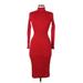 H&M Casual Dress - Sweater Dress: Red Dresses - Women's Size 8