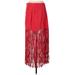 H&M Loves Coachella Casual Skirt: Red Bottoms - Women's Size 12