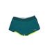 Brooks Athletic Shorts: Teal Color Block Activewear - Women's Size X-Large