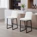 Hokku Designs Persa 26.96" Counter Stool Leather/Metal/Faux leather in Brown | Counter Stool (30.9" Seat Height) | Wayfair