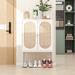 Latitude Run® 12 Pair Shoe Storage Cabinet Manufactured Wood in White | 41 H x 26 W x 15 D in | Wayfair 311C91FF6B0845F59BB714DFBBABE80B