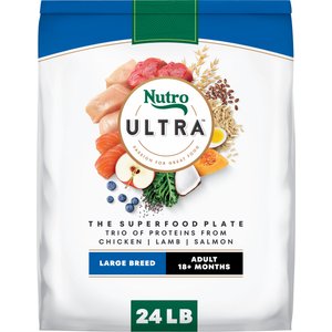 Nutro Ultra Adult Large Breed High Protein Trio of Proteins Chicken, Lamb & Salmon Dry Dog Food, 24-lb bag
