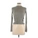 Narciso Rodriguez Long Sleeve Silk Top Gray Tops - Women's Size 6