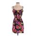 rue21 Casual Dress - Mini: Black Floral Motif Dresses - Women's Size Small