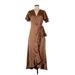 Dress Forum Cocktail Dress - Wrap: Brown Dresses - Women's Size Medium