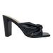 Yosi Samra Hazel Knotted Dress Sandal In Black Leather - Black