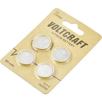 Voltcraft - Knopfzelle cr 2016 3 v 4 St. 80 mAh Lithium LM2016 Image