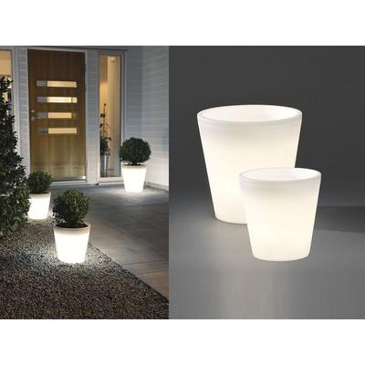 Beleuchteter Pflanzkübel Set Outdoor led Blumentopf ø 28cm & 37cm Terrassenlampe Image