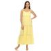 White Mark Women's Scoop Neck Tiered Maxi Dress - Yellow