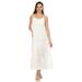 White Mark Women's Scoop Neck Tiered Maxi Dress - White