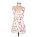 Karina Grimaldi Casual Dress: White Dresses - Women's Size Medium