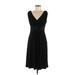 Jones Wear Dress Casual Dress - Midi: Black Solid Dresses - Women's Size 6