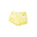 Tommy Hilfiger Shorts: Yellow Paint Splatter Print Bottoms - Women's Size Medium