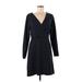 Ann Taylor LOFT Casual Dress - Sweater Dress: Blue Polka Dots Dresses - Women's Size 8