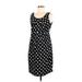 Motherhood Casual Dress - Midi: Black Polka Dots Dresses - Women's Size Medium Maternity